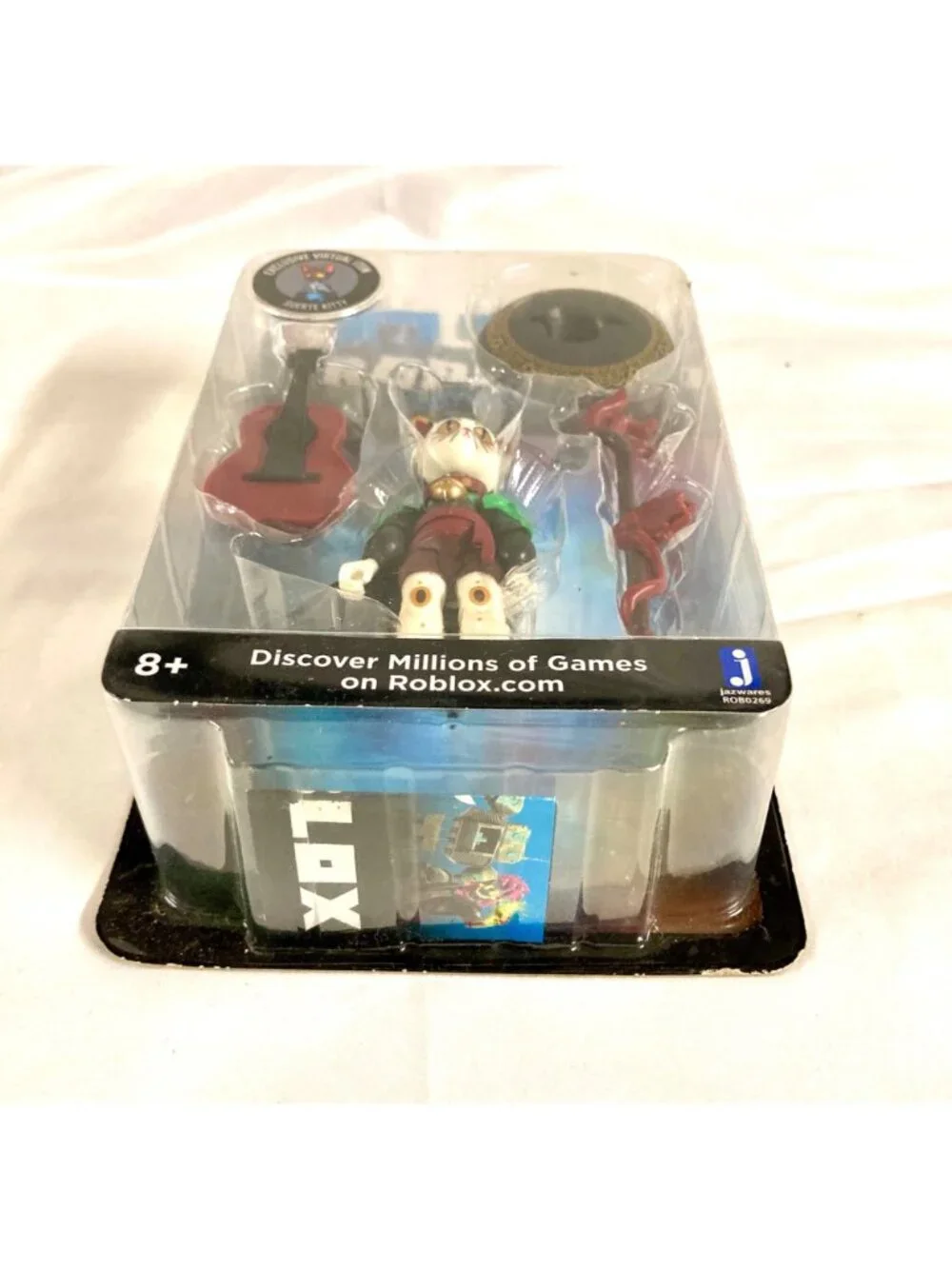 Roblox Lucky Gatito Action Figure With Accessories & Exclusive Virtual Item Code